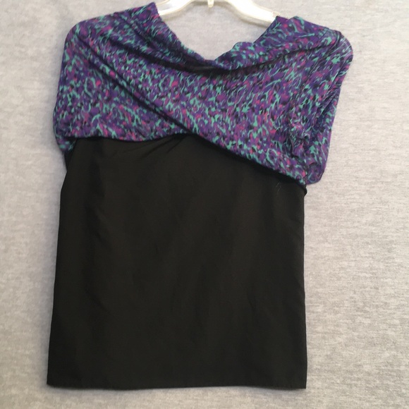 I ❤️ RONSON Cool Spring/Summer Abstract Design Fully Lined Ruffle Fly-Away Top - Picture 9 of 16